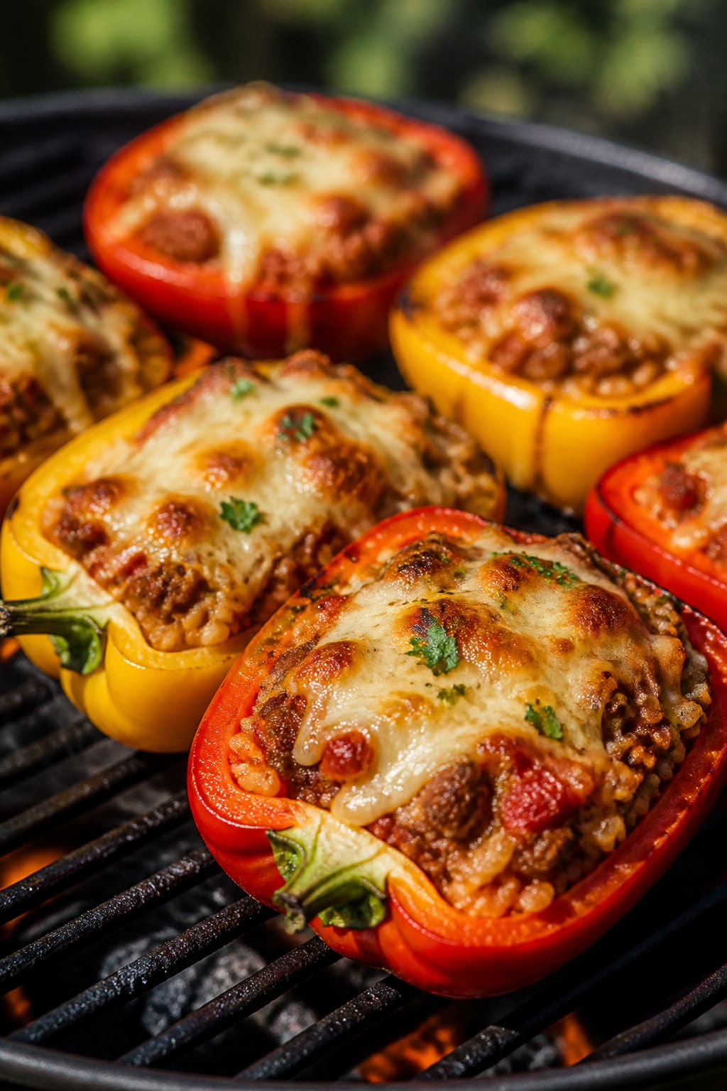 Gefüllte Paprika vom Grill